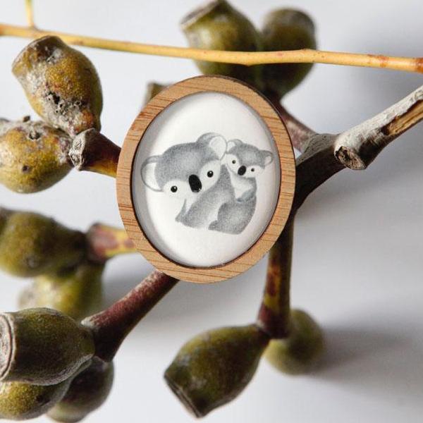 Cute Australia Koala Brooch