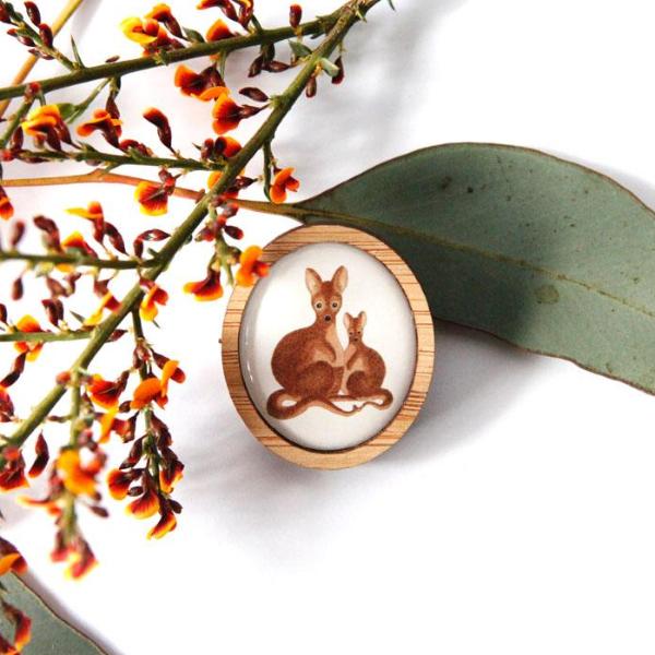 Cute Australia Wallaby Brooch