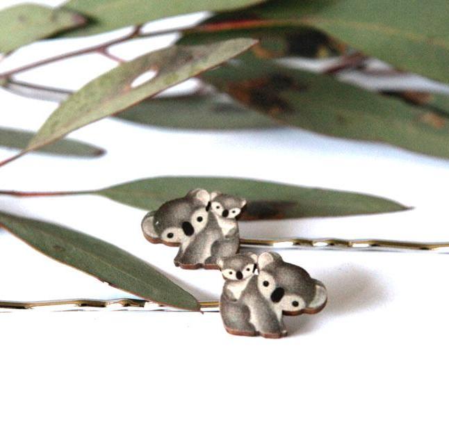 Cute Australia koala hair slides