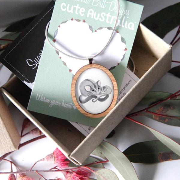 Cute Australia Sugar Glider Necklace