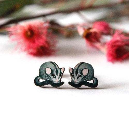 Cute Australia sugar glider studs