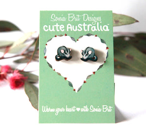 Cute Australia sugar glider studs