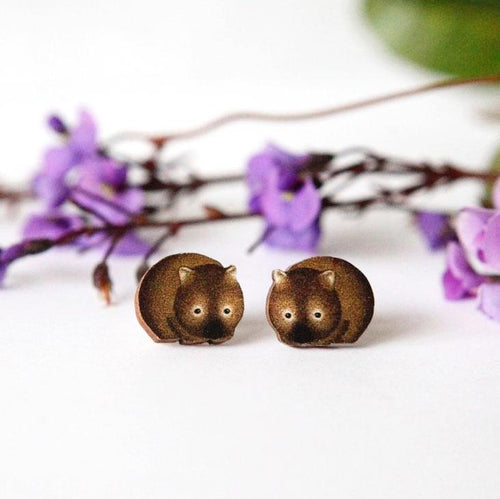Cute Australia wombat studs