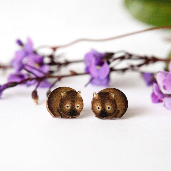 Cute Australia wombat studs