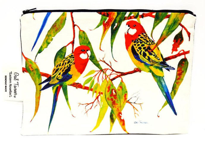 BOB HUB zip pouch - Eastern Rosellas