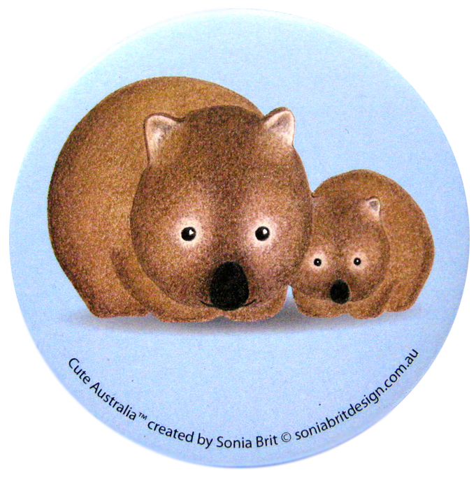 Cute Australia wombat mirror