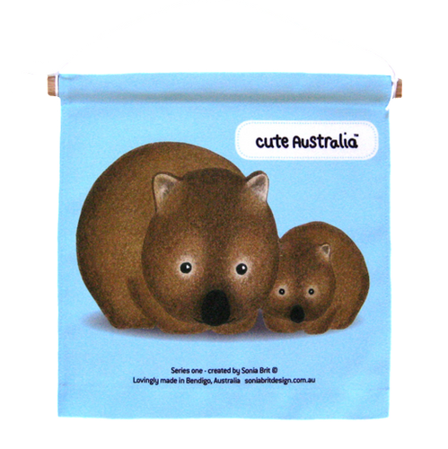 Cute Australia wombat wall hanging