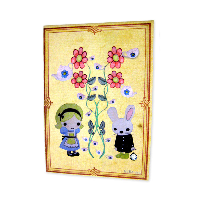 Sonia Brit card - Alice & White rabbit