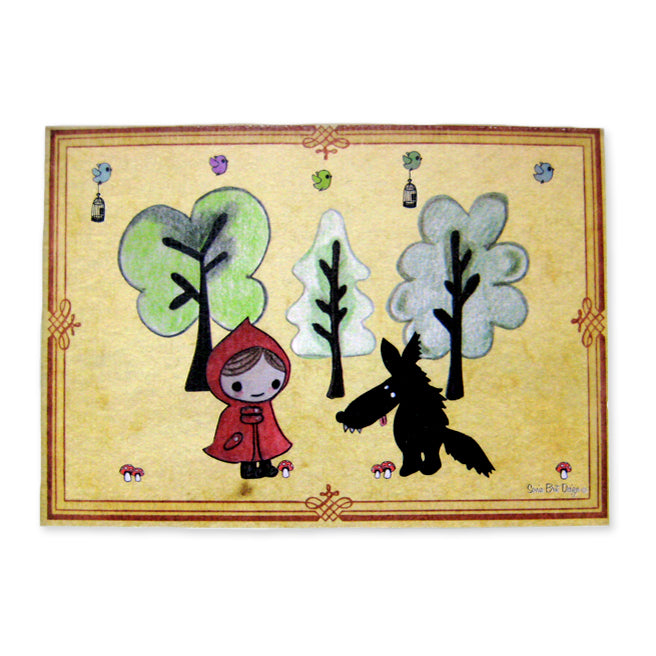 Sonia Brit card - Red riding hood