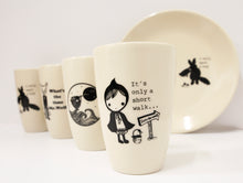 Load image into Gallery viewer, Sonia Brit Design latte mug-Owl &amp; puss (1)