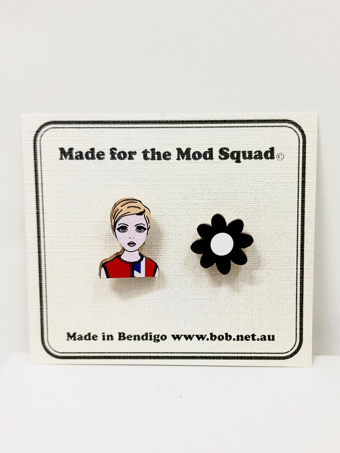 Mod Squad 60's girl studs